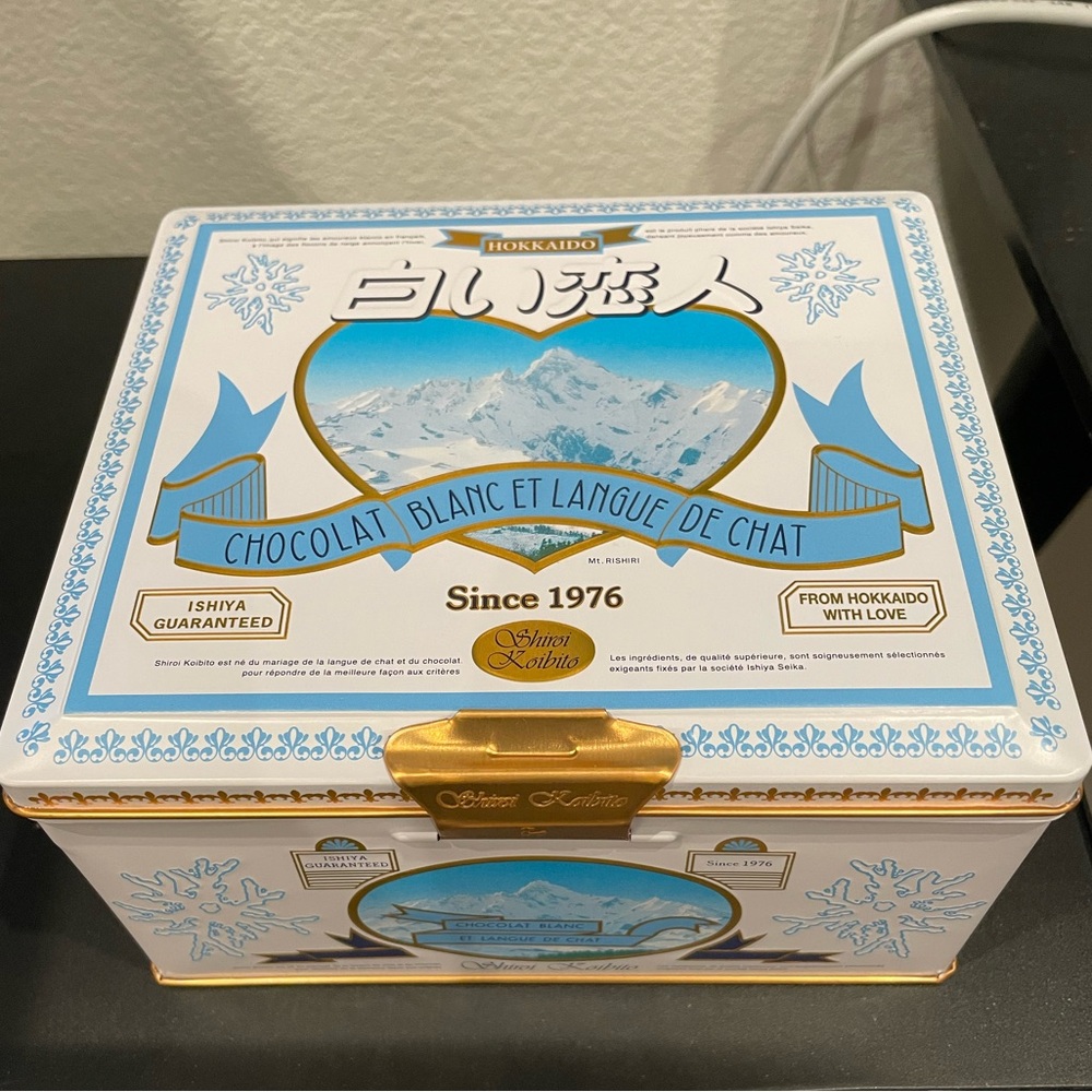 Shiroi Koibito Cookie Tin Box empty